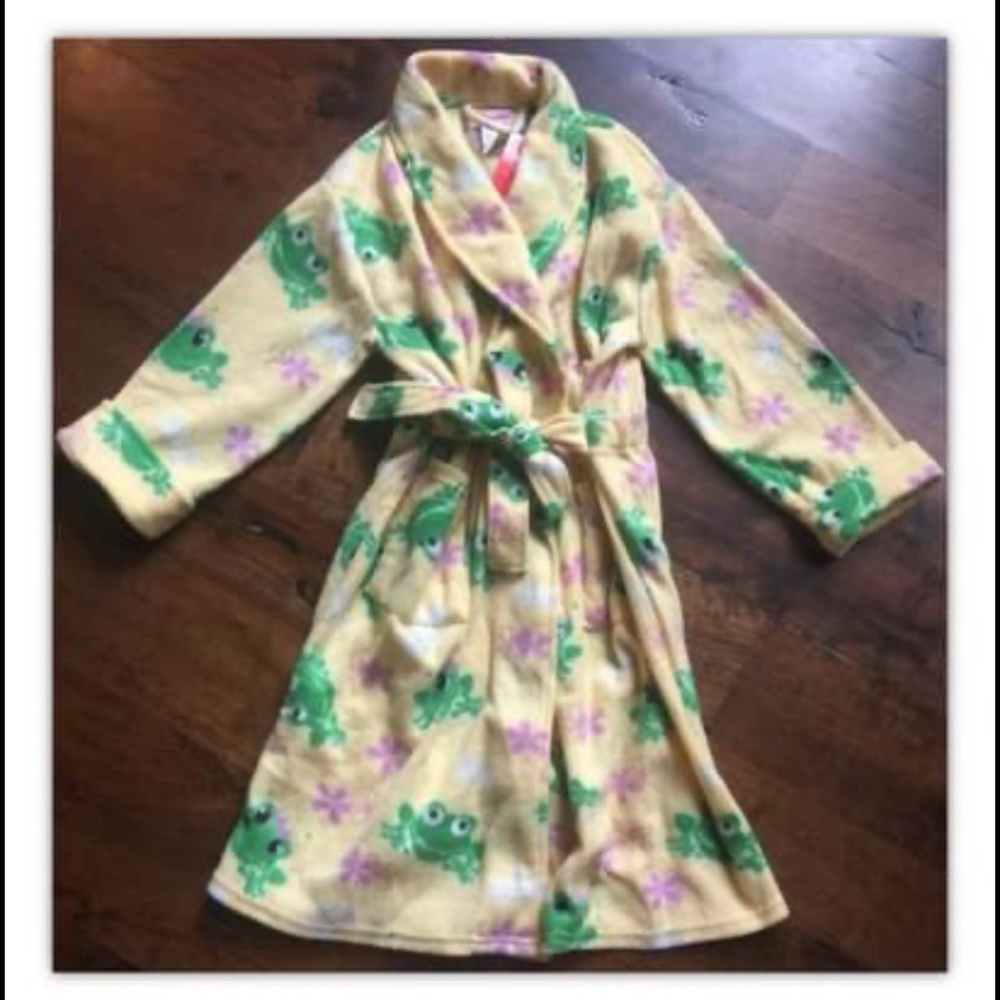 Girls Princess frog robe Medium NEW